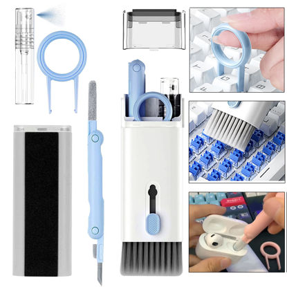 Picture of 7-in-1 Cleaner Kit for Airpods Headphones,Keyboard Earbuds Case & Computer, Deep Cleaning Tools with Screen Cleaner for Airpods 1/2/3/ Pro, Earphones,Laptop and Camera