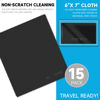 Picture of Metene 15 Pack Microfiber Cleaning Cloths (6"x7") in Individual Vinyl Pouches | Glasses Cleaning Cloth for Eyeglasses, Phone, Screens, Camera Lens and Other Delicate Surfaces Cleaner (Black＆Grey)