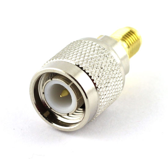 Picture of DGZZI 2-Pack TNC Male to RP SMA Female RF Coaxial Adapter TNC to SMA Coax Jack Connector