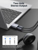 Picture of USB Audio Adapter, JSAUX USB to Audio Jack Sound Card Adapter with 3.5mm TRRS Headphone and Microphone External USB Sound Card Compatible with Laptop, Desktops, Windows, MAC, Linux, PC, PS5, PS4