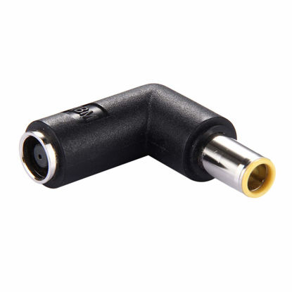 Picture of CAOMING DC 7909 Male to DC 7909 Female Connector Power Adapter for Lenovo ThinkPad IBM Laptop Notebook, 90 Degree Right Angle Elbow