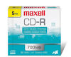 Picture of Maxell 648205 Polycarbonate Substate 700Mb 80 Min CD-Recordable Slim Jewel 5 Pack & 638006 DVD-R 4.7 Gb Spindle with 2 Hour Recording Time & Superior Recording Layer Technology, 100 Year Archival Life