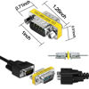 Picture of MEIRIYFA DB9 Gender Changer D-SUB 9 Pin RS-232 Connector Serial Port Cable Coupler Adapter for Serial Applications-4Pcs (Male to Male)