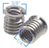 Picture of HITHUT Stainless Steel 1/4"-20 Female to 3/8"-16 Male Screw Adapter 4 Pieces 10.5mm Height