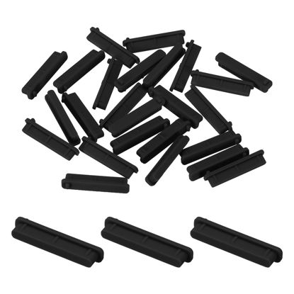 Picture of MECCANIXITY 25pcs SD Port Duct Covers Caps Silicone Plugs Protector for Laptop Camera Female SD Plug, Black