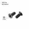 Picture of uxcell M2.5 x 6mm Phillips Screw Fasteners Black for Laptop PC TV Fan Switch 500pcs