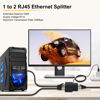 Picture of NEWCARE RJ45 Ethernet Splitter 1 to 2, 100Mbps Network Splitter with USB Power Cable Supports 2 Devices Working Simultaneously, 8P8C LAN Internet Splitter Connection Extender for Cat5/5e/6/7/8 Cable