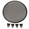 Picture of Prettyia 1Pack 12inch Mesh Round Car Speaker Cover, Decoration Loudspeaker Grill, Metal & Durable Black