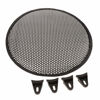 Picture of Prettyia 1Pack 12inch Mesh Round Car Speaker Cover, Decoration Loudspeaker Grill, Metal & Durable Black