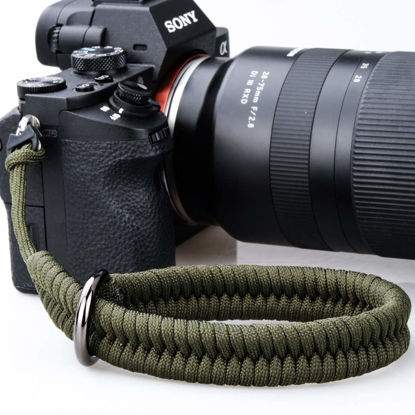 Picture of Sony Camera Wrist Strap Accessories: Canon Camera Hand Strap Wrist for Photographers - Nikon DSLR Mirrorless Wrist Strap Quick Release - Green Hand Strap for Fujifilm Fuji Leica Camera Lanyard