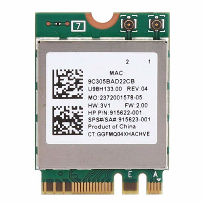 Picture of ASHATA WLAN Card WiFi Card,Network Card RTL8822BE Dual Band 2.4G/5G M.2 Interface Support for Bluetooth 4.2,Support for Win 7, for Win 8 and for Win 10 System