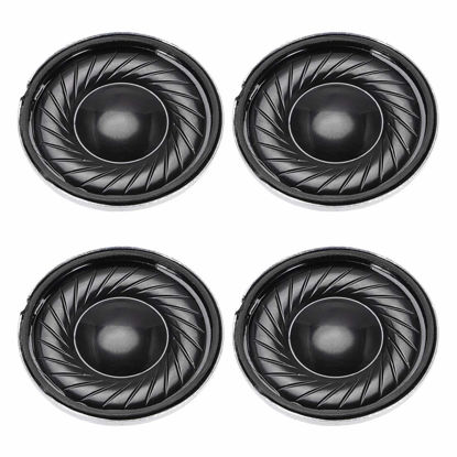 Picture of uxcell 4Pcs Round Internal Magnet Speaker Loudspeaker 8 Ohm 2W 23mm Dia Steel Shell