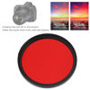 Picture of 55Mm Lens Filter, Camera Glasses, Full Red Filter, Optical Glass Red Filter Scratch Resistant Multilayer (55mm) Camera & Photo Filters Camera Filters for Camera Shooting