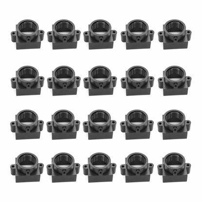 Picture of 20 Pieces M12 20MM Hole Spacing Interface Plastic CCTV Security Camera Lens Holder Board Lens Holder Board Module Lens Mount Connector, Black