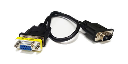 Picture of D-sub 9-Pin RGB Female to HD15 VGA Male Adapter Cable - 18" Long