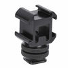 Picture of Triple Cold Shoe Mount,Camera hot Shoe Extension hot Shoe Extension Other Shooting Accessories 14 Dual Layer Screw One for Three Hot Cold Shoe Base Fill Light Multifunction Bracket