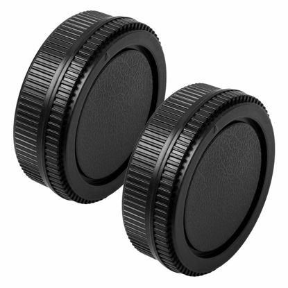 Picture of Camera Body Cap and Lens Rear Cap Cover Replacement Set for Olympus OM Mount Cameras and Lens,2 Sets