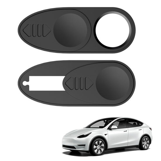 Picture of HSB Privacy Cover Compatible for Tesla Model 3/Y/X/S Front-Facing Webcam Cover Slider Stickers 2 Pack