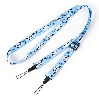 Picture of VOVMOEYA Camera Strap for Kids,Camera Lanyard Neck Strap Kids,Children Camera Strap for Fujifilm mini Camera - Blue