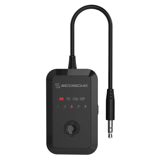 Picture of Scosche FMT7-SP1 Tune-Tone FM Stereo Transmitter with Built-in 3.5mm AUX Cable, Small