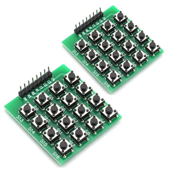 Picture of Ganasome 2-Pack Universal 4x4 Matrix Keypad Module with 16 Buttons, Ideal for Arduino DIY Projects