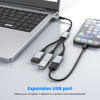 Picture of MOGOOD 3 in 1 USB Splitter Cable, Portable USB 2.0 Hub for Charging, Data Transfer, Laptop, Mac