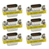 Picture of Antrader 6-Pack DB15 VGA SVGA KVM Male to Male Mini Gender Changer Coupler Adapter Connector for PC