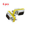 Picture of Antrader 6-Pack DB15 VGA SVGA KVM Male to Male Mini Gender Changer Coupler Adapter Connector for PC