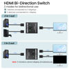 Picture of 4K/30Hz HDMI Switch, 2 Port HDMI Bi-Direction Manual Switch 2 x 1/ 1x 2 AB Switcher Splitter HDCP Pass Through