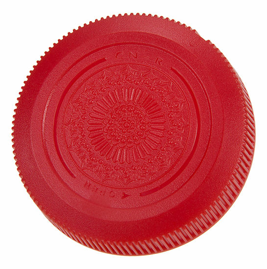 Picture of Fotodiox Designer Red Rear Lens Cap for Canon RF Lenses - Compatible with Canon RF Mount Lenses and Adapter Mounts (Replaces Canon 2962C001 Dust Lens Cap RF) - Plastic