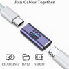 Picture of AuviPal 240W USB C Coupler (2 Pack), USB Type C Female to Female Adapter Extender Compatible with Thunderbolt 4/3 Support up to 240W Charging, 40Gbps Data Transfer and 8K@60Hz Video