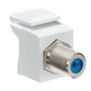 Picture of Leviton 41084-FWF QuickPort F-Type Adapter, Nickel-Plated, White