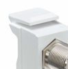 Picture of Leviton 41084-FWF QuickPort F-Type Adapter, Nickel-Plated, White