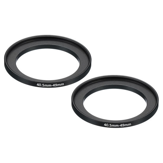 Picture of PATIKIL 40.5mm-49mm Metal Step Up Ring, 2 Pack Camera Lens Filter Adapter Ring Aluminum Filter Adapter Ring for Camera Lenses Hood, Black