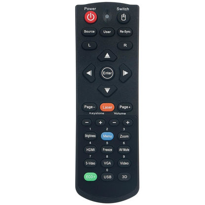 Picture of Replacement Remote Control Applicable for Optoma Projector EH300 HD25 DH1011 EH501 W501 HD30B X501 W515T EH515T X515 EH504 W504 EH416 WU515 WU515T ZH510T ZU510T 15000L X316ST W303ST W316ST EH200ST