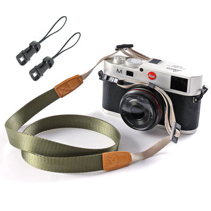 Picture of Eorefo Camera Strap Camera Neck Strap with Quick-release Buckles for Mirrorless Camera.（Army Green）