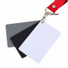 Picture of Grey Card White Balance Card Photography Card 3 in 1 18% Digital Photography Exposure Color Balance Card Set Gray/White/Black for Video, DSLR and Film