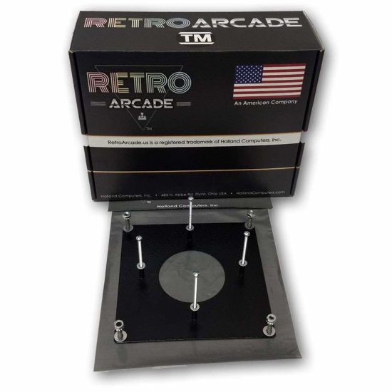 Picture of RetroArcade.us Arcade Game 3 inch Trackball Metal Mounting Kit, works with RA-TRACK-BALL