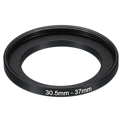 Picture of PATIKIL 30.5mm-37mm Metal Step Up Ring, Camera Lens Filter Adapter Ring Aluminum Filter Adapter Ring for Camera Lenses Hood, Black