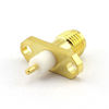 Picture of DGZZI 5-Pack SMA Female RF Coaxial Adapter 2 Holes Panel Mount Solder Post Plug Jack Connector