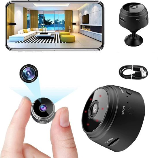 Picture of Mini Video-Only Surveillance,Hidden Video Cameras,Night Vision Indoor/Outdoor Small Dog Pet Camera Baby Monitors