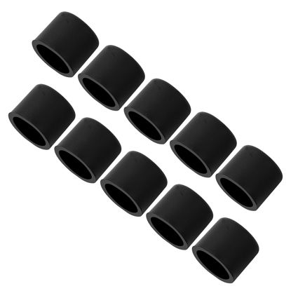 Picture of uxcell Silicone RCA Female Connector Anti Dust Plug, 8mm Dust Proof Cap Protector Cover 10 Pcs Black