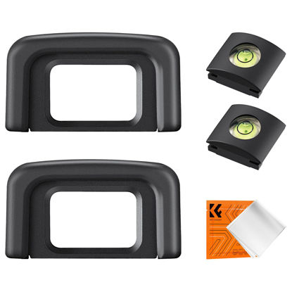 Picture of K&F Concept Eyepiece Cover & Hot Shoe Cover Kit, Viewfinder Protector Eyecup Eye Cup DK-25 for Nikon D5600 D5500 D5300 D5200 D5100 D5000 D3500 D3400 D3300 Camera Viewfinder