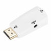 Picture of Sonew HD 1080P Female to VGA Female Converter Adapter with 3.5mm Audio Output Cable for PC/Laptop/DVD/Desktop/Flat Panel/Digital STB/Player(White)