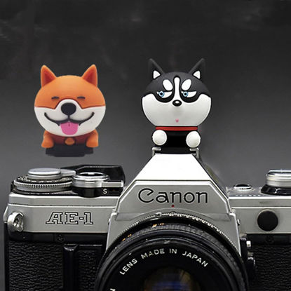 Picture of ZOSTLAND Adorable Slr Camera Hot Shoe Boot Cover Cap,Lovely Akita and Husky Shoe Protector,Compatible with Sony Fuji Canon Nikon Pentax Leical.(2pcs Dog)