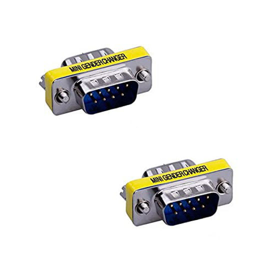 Picture of LuoQiuFa 2 Pack Rs232 Serial Cable 9 Pin DB9 Male to Male Gender Changer Coupler Adapter Connector