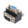 Picture of xiwai DB9P 90 Degree Up Angled Gender Changer D-Sub 9Pin RS232 Male to Female Connector Serial Port Extension Adapter