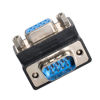 Picture of xiwai DB9P 90 Degree Up Angled Gender Changer D-Sub 9Pin RS232 Male to Female Connector Serial Port Extension Adapter