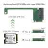 Picture of ELUTENG for Rog Ally 2230 to 2280 Adapter PCI-E 4.0 NVME M-Key 90 Degree Angled Extension SSD Conversion Adapter 5Pin with Screwdriver Compatible with ROG Ally Gaming