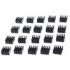 Picture of Jienk 20PCS Black Aluminum Heat Sink with Thermal Conductive Adhesive Tape, 9×9×5mm Heatsink Cooler for Cooling VRM GPU Stepper Driver MOSFET VRam Regulators